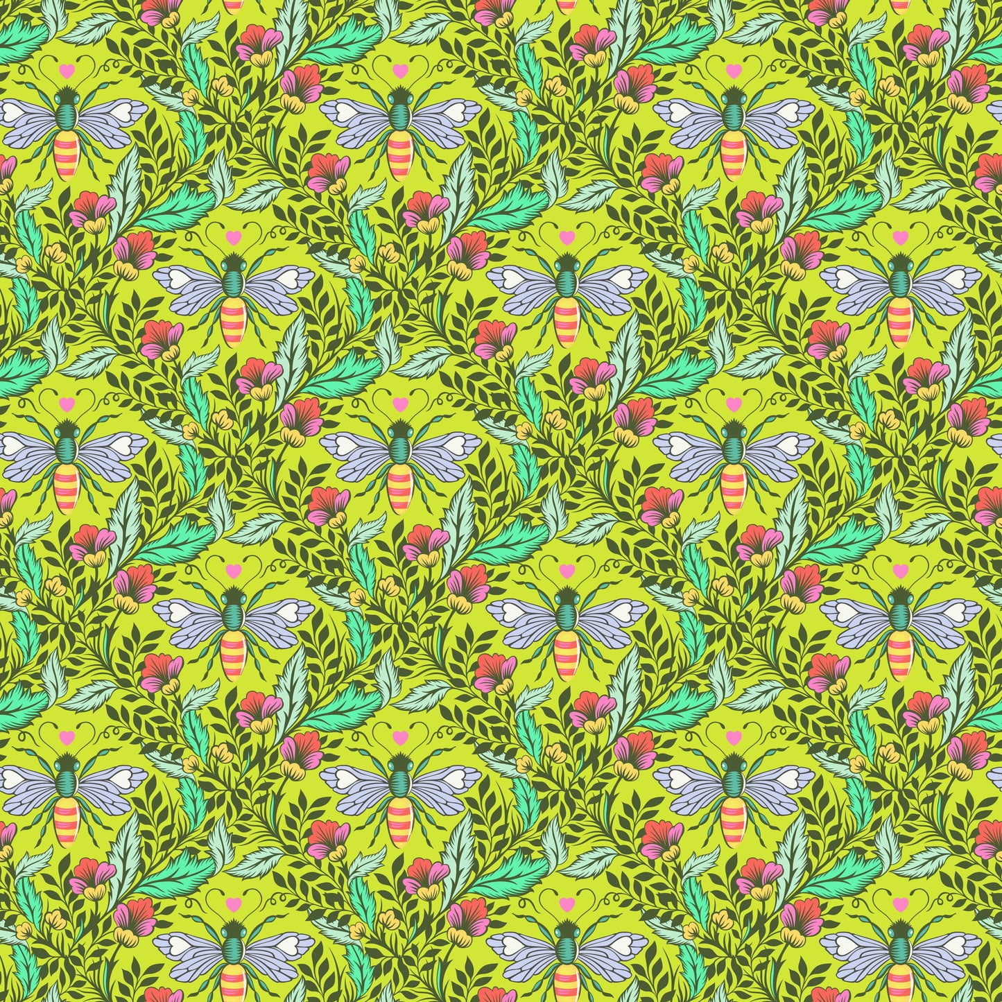 Full Moon Forest II - Shake your Honey Maker in Enchanted  - Tula Pink - PWTP248.ENCHANTED - Quilting Fabric