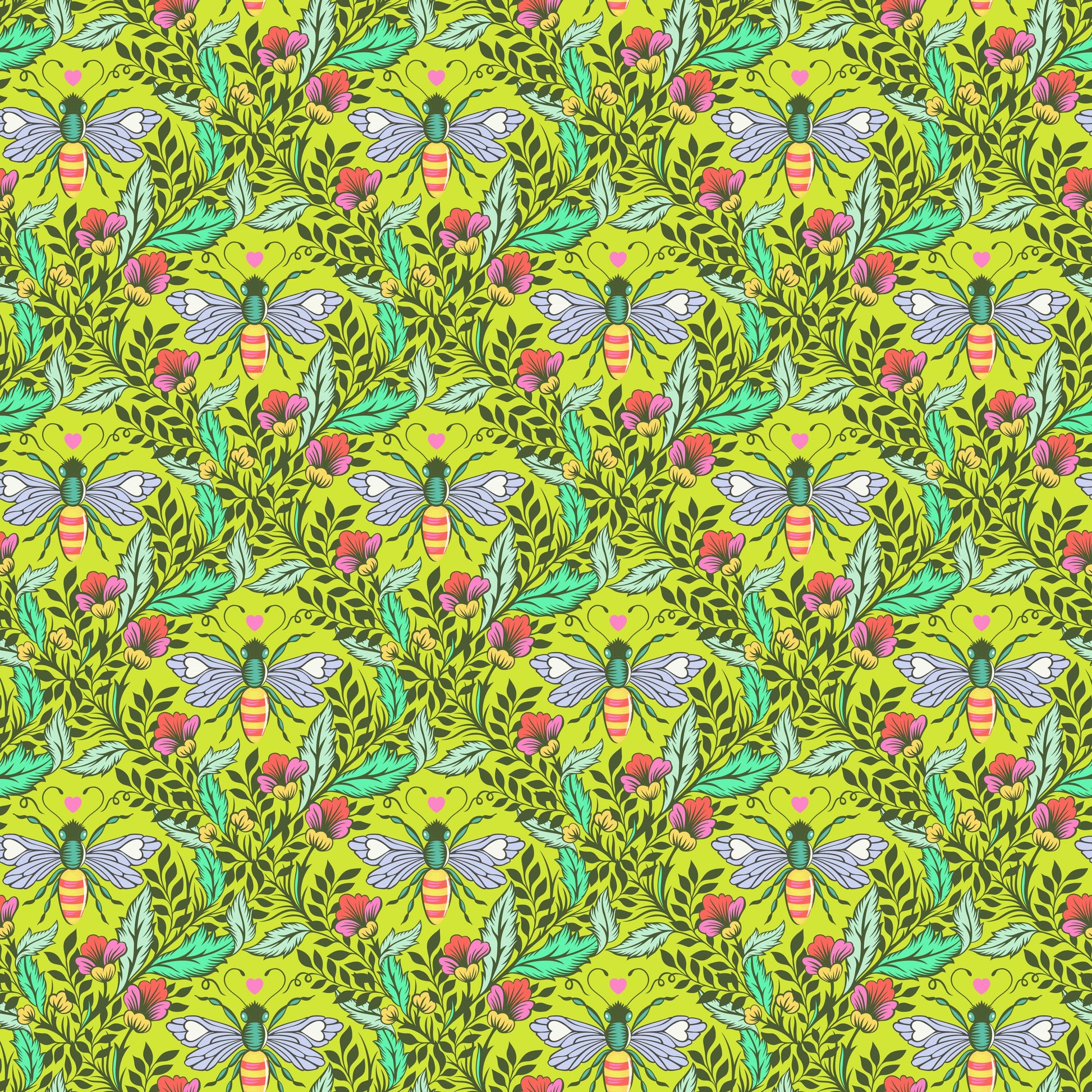 Full Moon Forest II - Shake your Honey Maker in Enchanted  - Tula Pink - PWTP248.ENCHANTED - Quilting Fabric