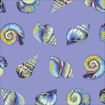 Lil Shelly in Marine quilting fabric, part of the Floral Reef fabric collection by Tula Pink (SKU: PWTP266.MARINE)