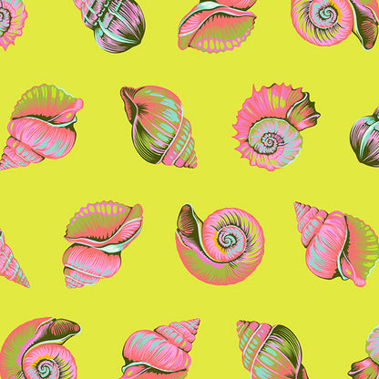 Lil Shelly in Seagrass quilting fabric, part of the Floral Reef fabric collection by Tula Pink (SKU: PWTP266.SEAGRASS)