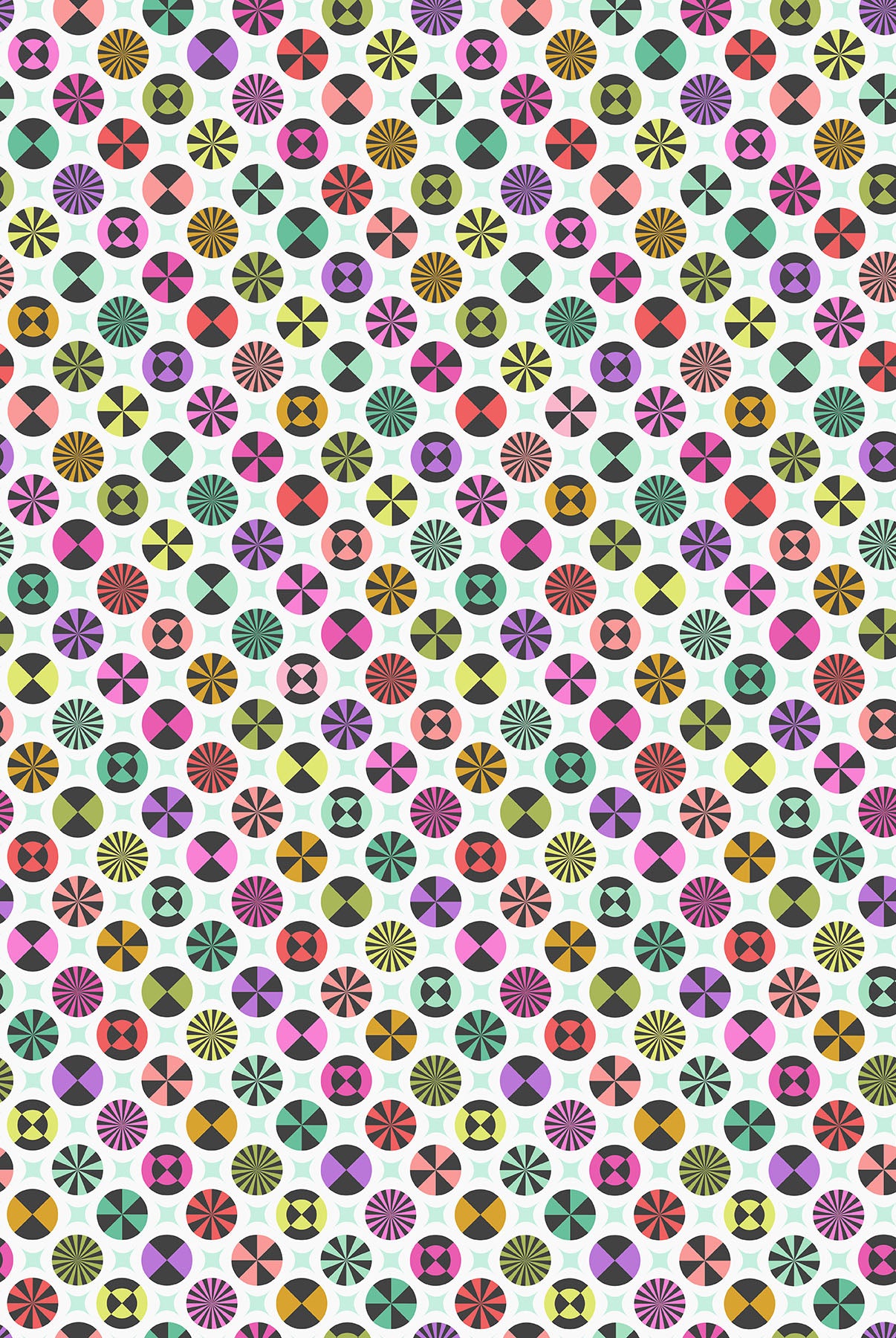 Taffy quilting fabric, part of the Prince Charming Déja Vu fabric collection by Tula Pink (SKU: PWTP278.SUGARRUSH)