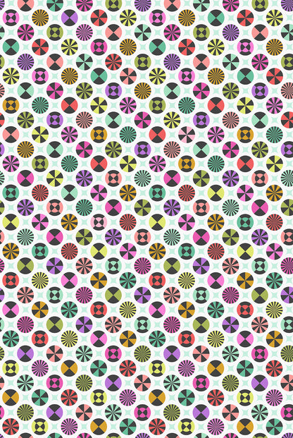 Taffy quilting fabric, part of the Prince Charming Déja Vu fabric collection by Tula Pink (SKU: PWTP278.SUGARRUSH)