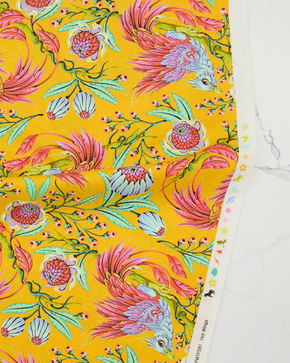 Hot Wings in Dandelion - Legendary by Tula Pink - Half Yard (Preorder)