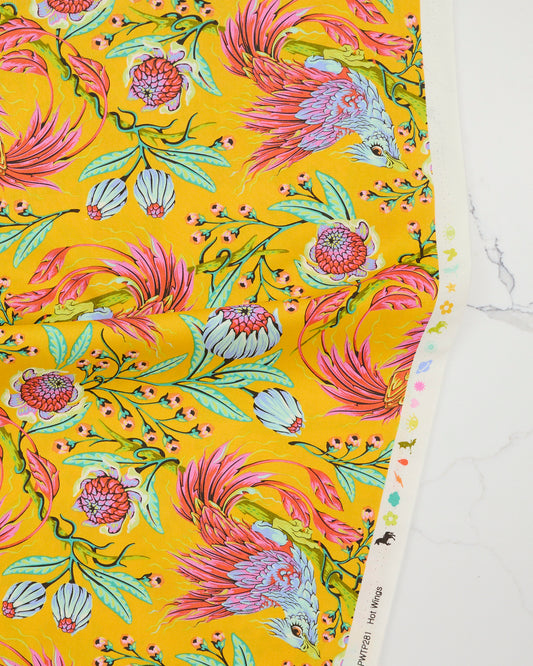 Hot Wings in Dandelion - Legendary by Tula Pink - Half Yard (Preorder)
