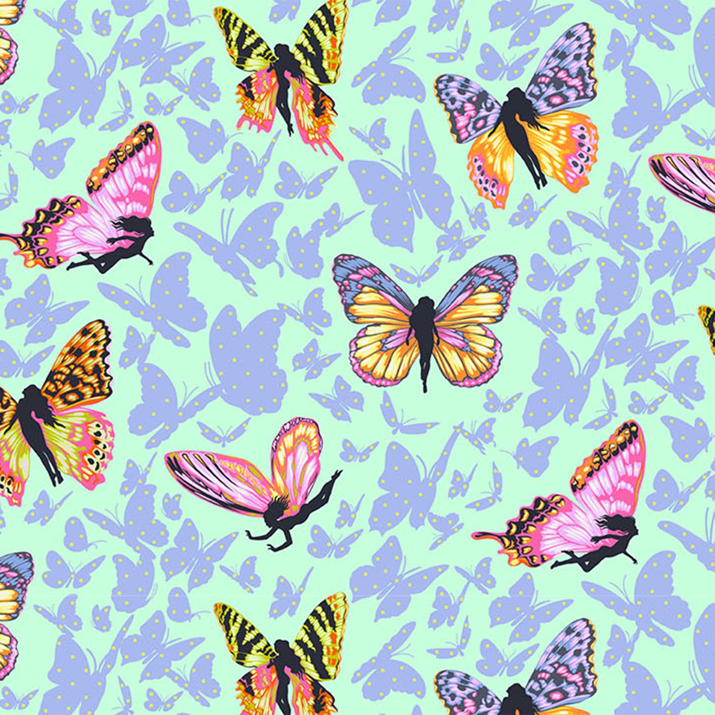 Fairy Godmother in Stardust quilting fabric, part of the Legendary fabric collection by Tula Pink (SKU: PWTP283.STARDUST)