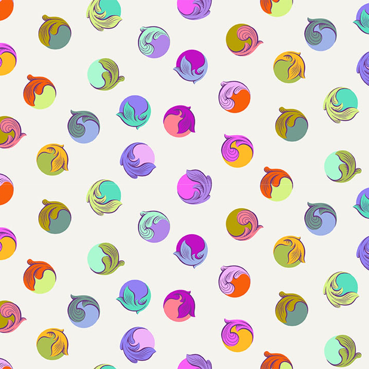 Gumdrop in Pearl quilting fabric, part of the Legendary fabric collection by Tula Pink (SKU: PWTP286.PEARL)