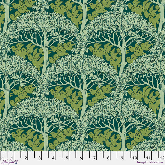 The Savric in Forest quilting fabric, part of the Bedford Park fabric collection by The Original Morris & Co (SKU: PWWM137.FOREST)