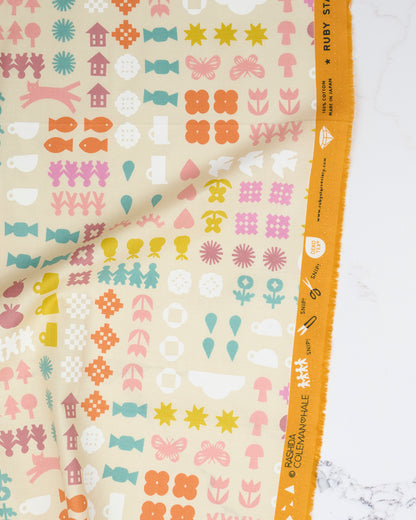 Together in Parchment - Paper Cuts 2 by Rashida Coleman Hale - Half Yard Fabric (Preorder)