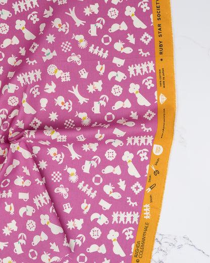 All Goods in Heliotrope - Paper Cuts 2 by Rashida Coleman Hale - Half Yard Fabric (Preorder)