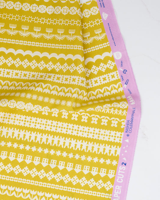 Paper Cuttings in Starfruit - Paper Cuts 2 by Rashida Coleman Hale - Half Yard Fabric (Preorder)