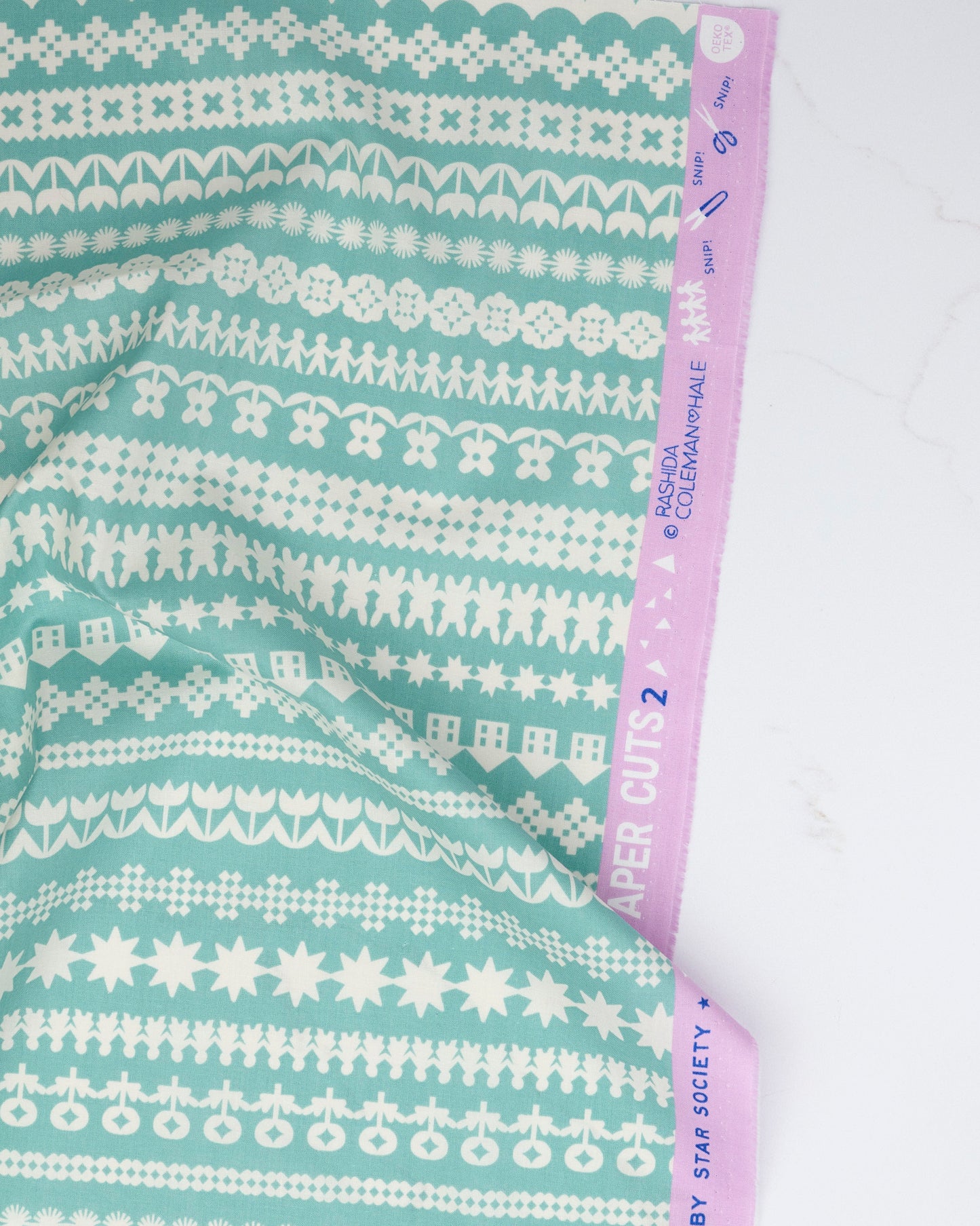 Paper Cuttings in Water - Paper Cuts 2 by Rashida Coleman Hale - Half Yard Fabric (Preorder)