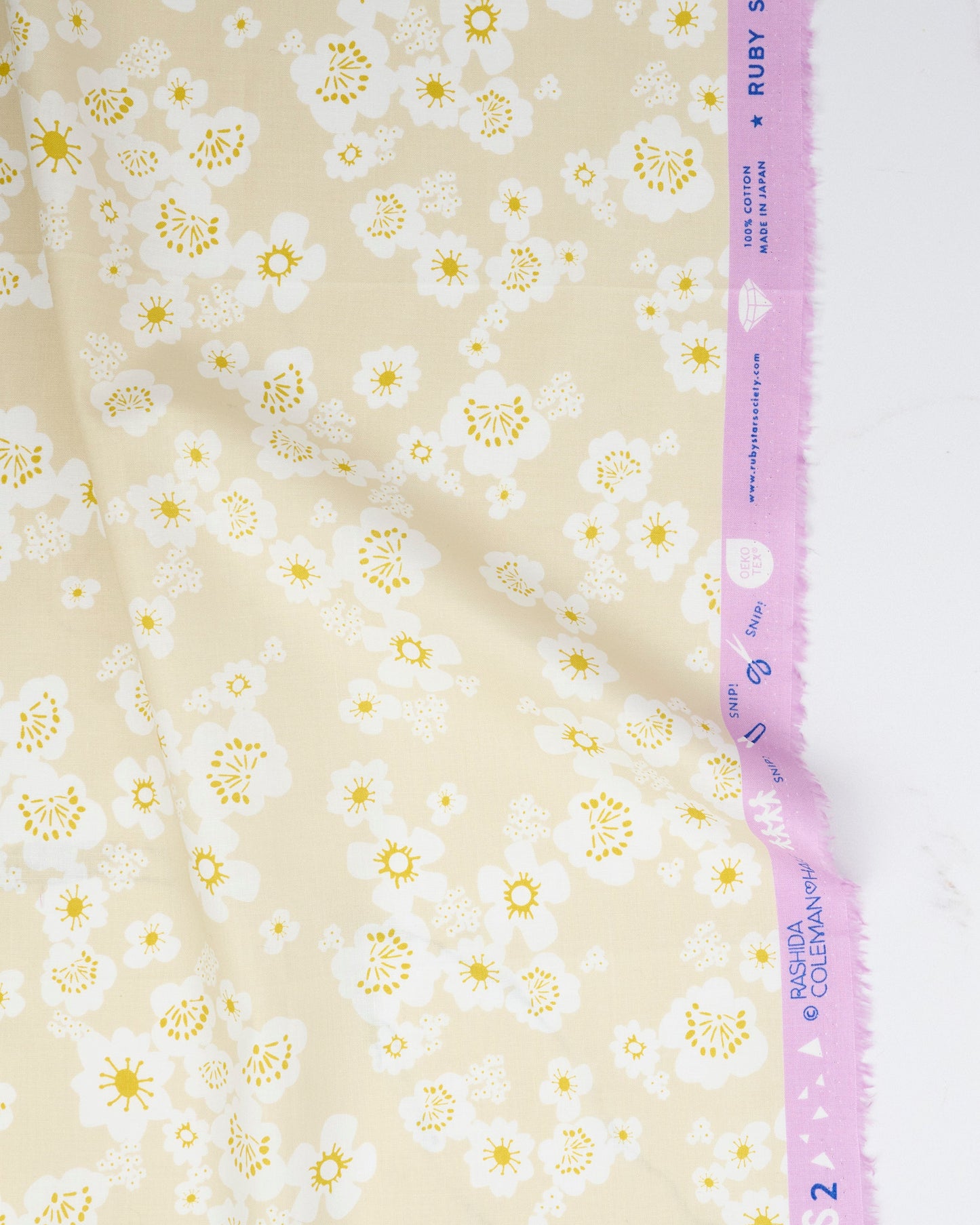 Hana in Parchment - Paper Cuts 2 by Rashida Coleman Hale - Half Yard Fabric (Preorder)