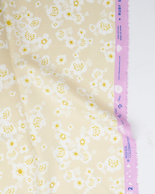 Hana in Parchment - Paper Cuts 2 by Rashida Coleman Hale - Half Yard Fabric (Preorder)