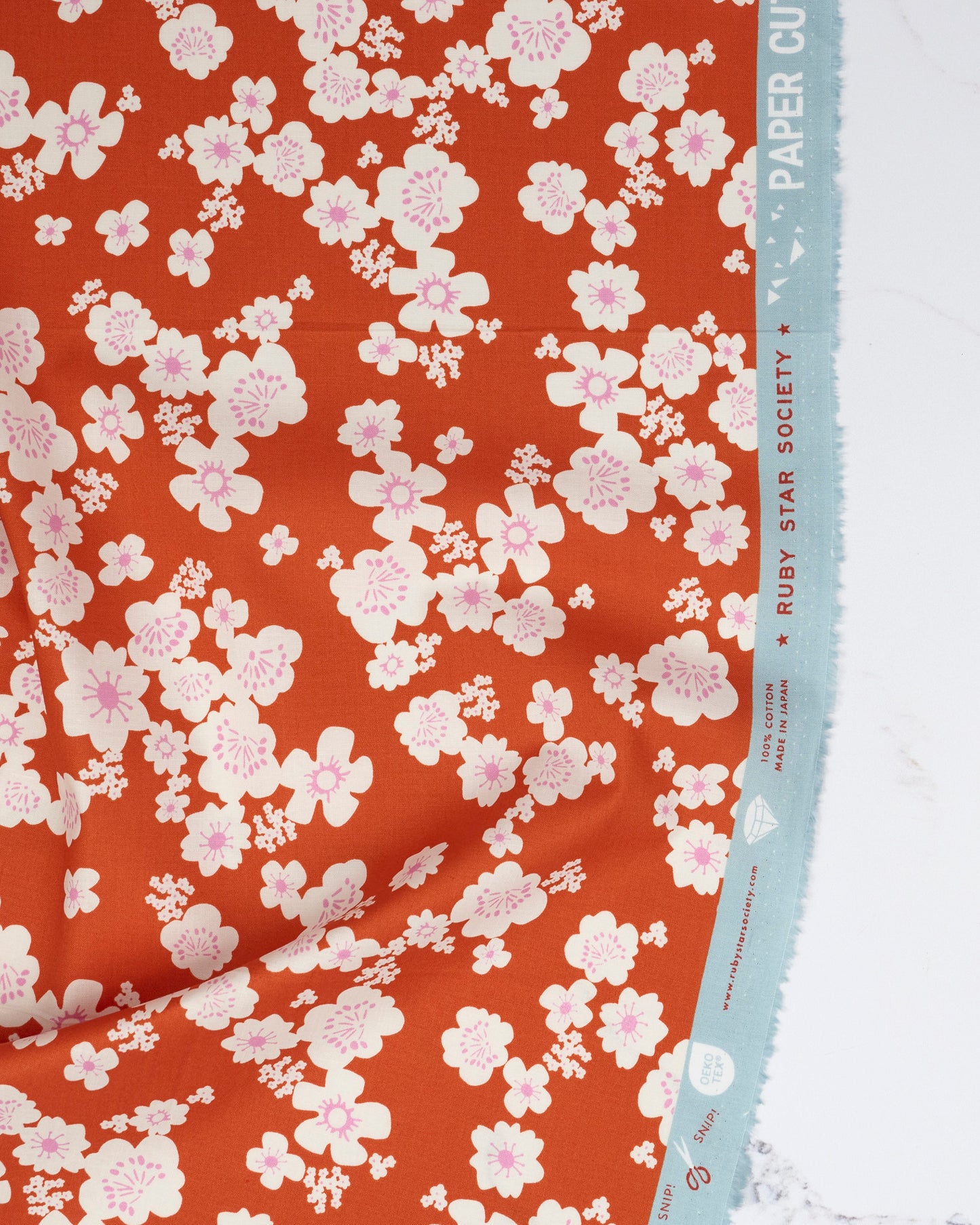 Hana in Persimmon - Paper Cuts 2 by Rashida Coleman Hale - Half Yard Fabric (Preorder)