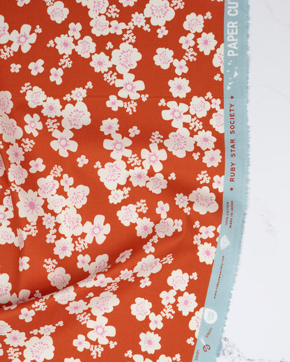 Hana in Persimmon - Paper Cuts 2 by Rashida Coleman Hale - Half Yard Fabric (Preorder)
