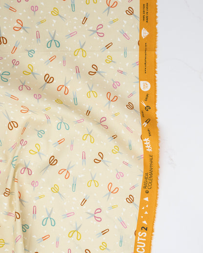 Snip Snip in Parchment - Paper Cuts 2 by Rashida Coleman Hale - Half Yard Fabric (Preorder)