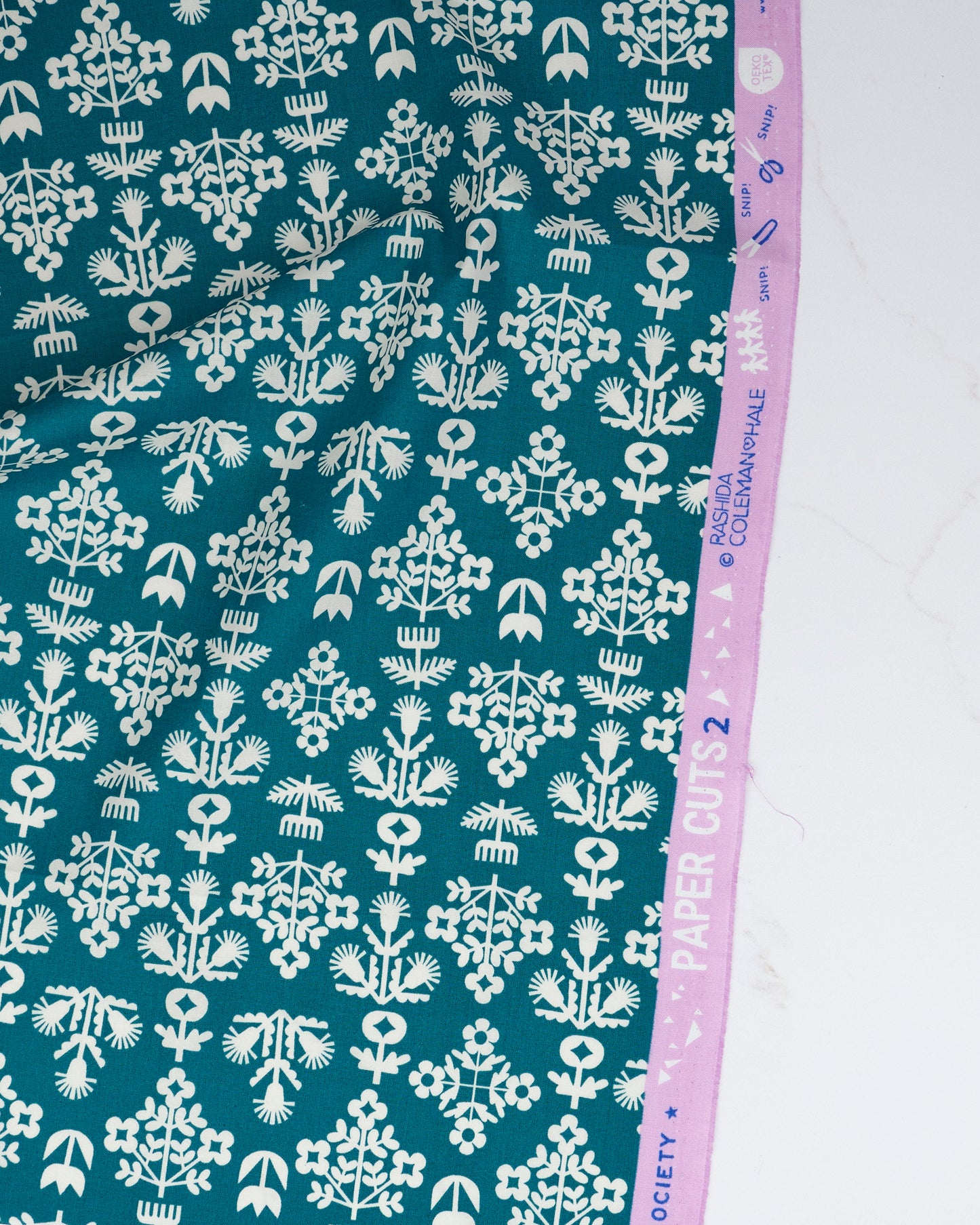 Fresh Cut Flowers in Storytime - Paper Cuts 2 by Rashida Coleman Hale - Half Yard Fabric (Preorder)