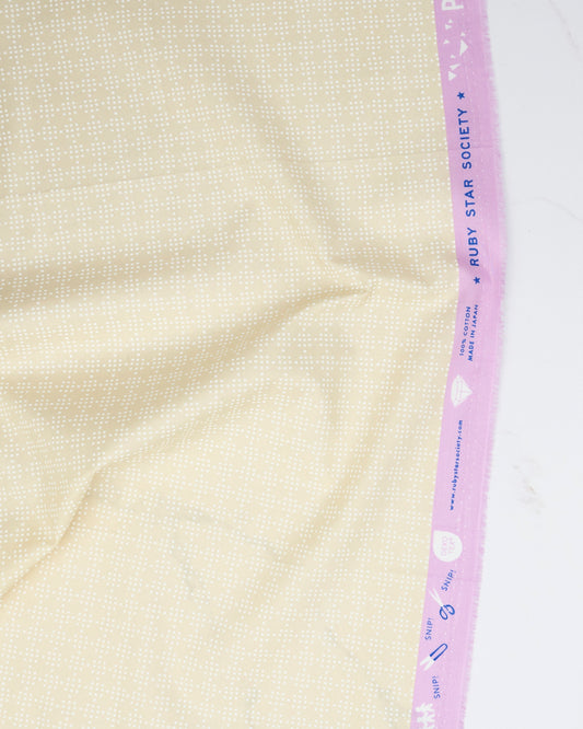 Peg Board in Parchment - Paper Cuts 2 by Rashida Coleman Hale - Half Yard Fabric (Preorder)