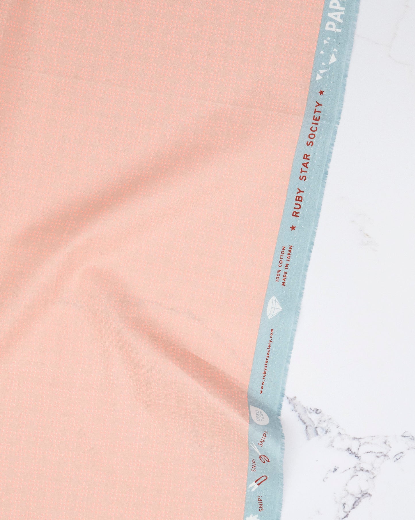 Peg Board in Peach Puff - Paper Cuts 2 by Rashida Coleman Hale - Half Yard Fabric (Preorder)