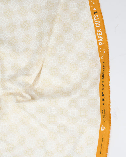 Paper Star in Natural - Paper Cuts 2 by Rashida Coleman Hale - Half Yard Fabric (Preorder)
