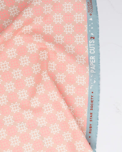 Paper Star in Peach Puff - Paper Cuts 2 by Rashida Coleman Hale - Half Yard Fabric (Preorder)