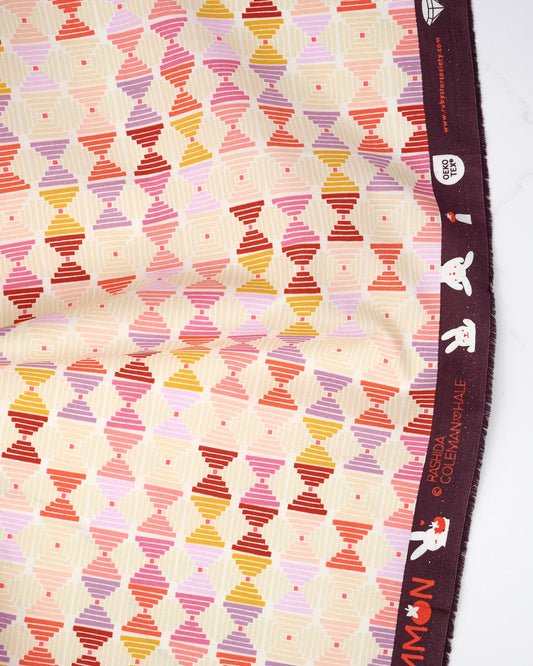 Courthouse Steps in Natural - Persimmon by Rashida Coleman Hale - Half Yard Fabric (Preorder)