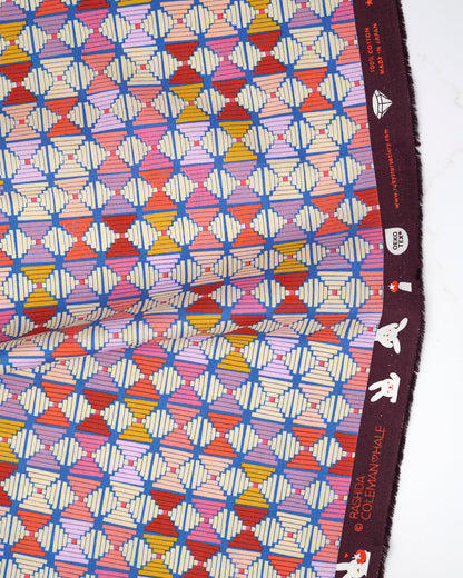 Courthouse Steps in Twilight - Persimmon by Rashida Coleman Hale - Half Yard Fabric (Preorder)