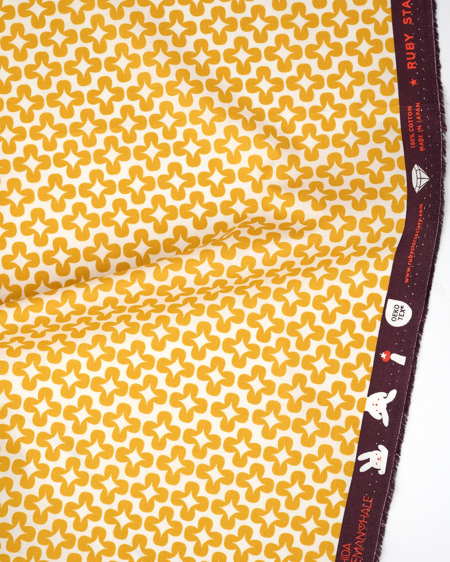 Leaf in Dandelion - Persimmon by Rashida Coleman Hale - Half Yard Fabric (Preorder)