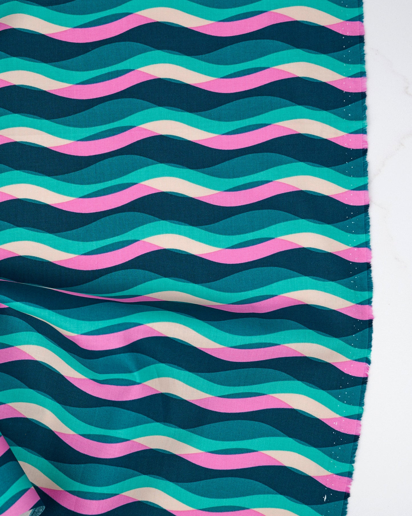 Poolside Waves in Peacock - Poolside Too by Ruby Star Society - Half Yard Fabric (Preorder)