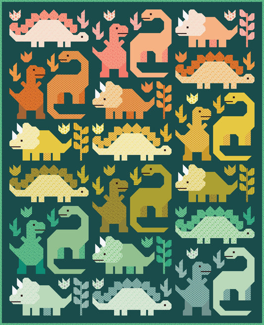 Dinosaurs Fabric-Only Quilt Kit (Preorder)