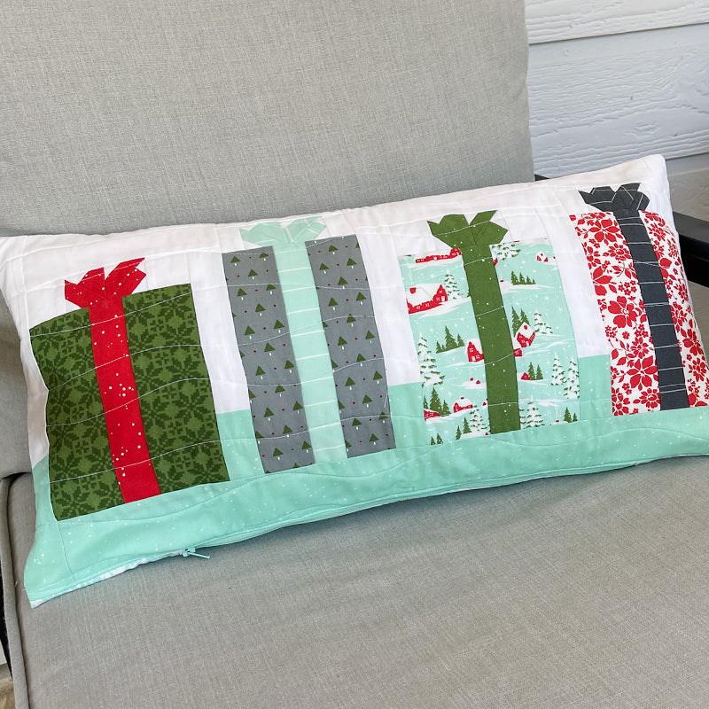 PREORDER - Presents in a Row Pillow - SLF 2211 - Printed Pattern