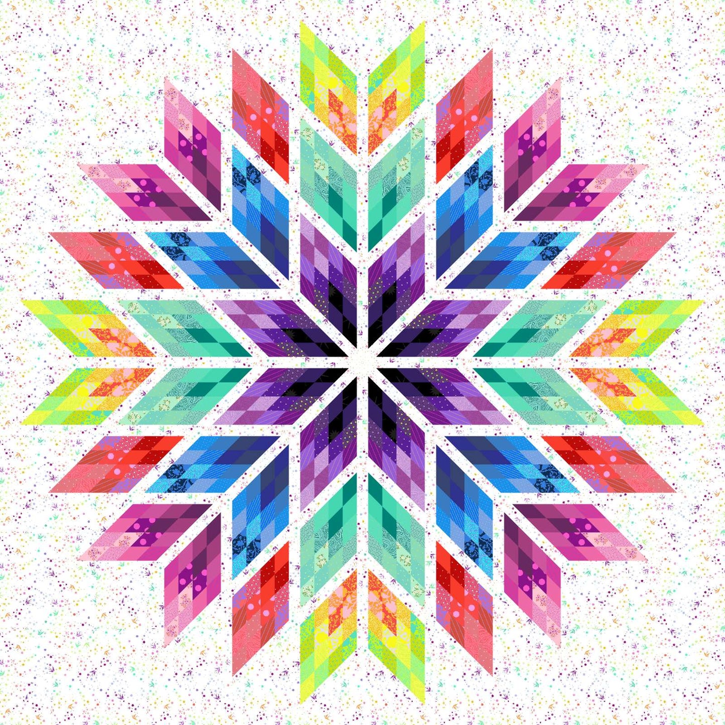 Prismatic Star (Queen) Tula Pink Quilt Kit - Fabric Only (Preorder)