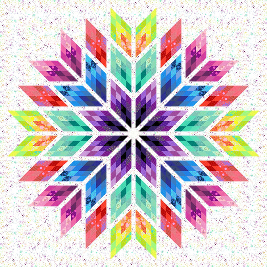 Prismatic Star (Queen) Tula Pink Quilt Kit - Fabric Only (Preorder)