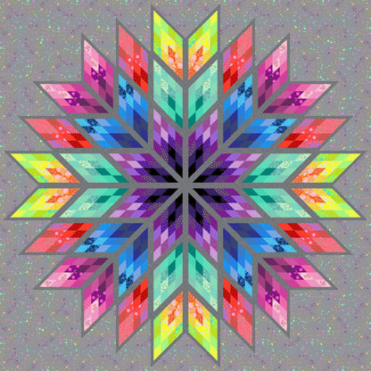 Prismatic Star (Queen) Tula Pink Quilt Kit - Fabric Only (Preorder)