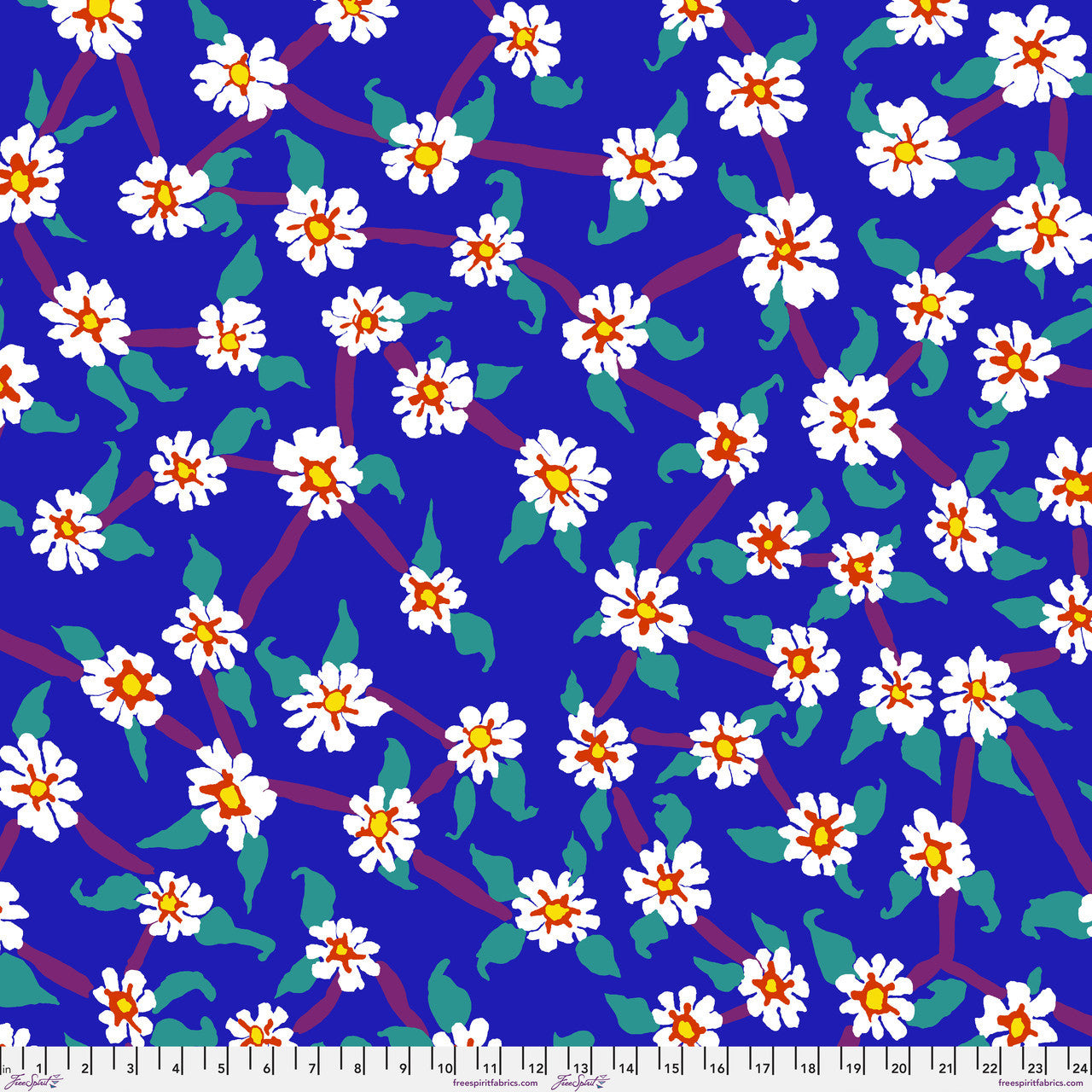 Backing Fabric - Mayflower in Blue - Kaffe Fassett Collective