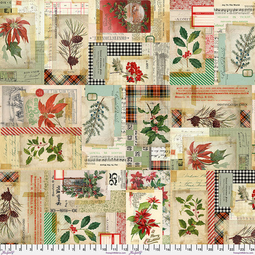 PREORDER - 108" Holidays Past - Holidays Past Collage in Multi - Tim Holtz - QBTH012.MULTI - Half Yard 108"