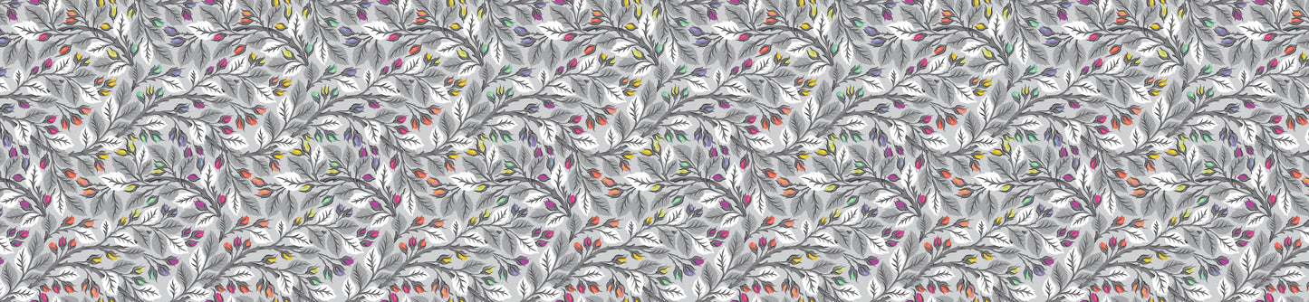 Best Buds in Fog - 108" Wideback Fabric - Graywork by Tula Pink