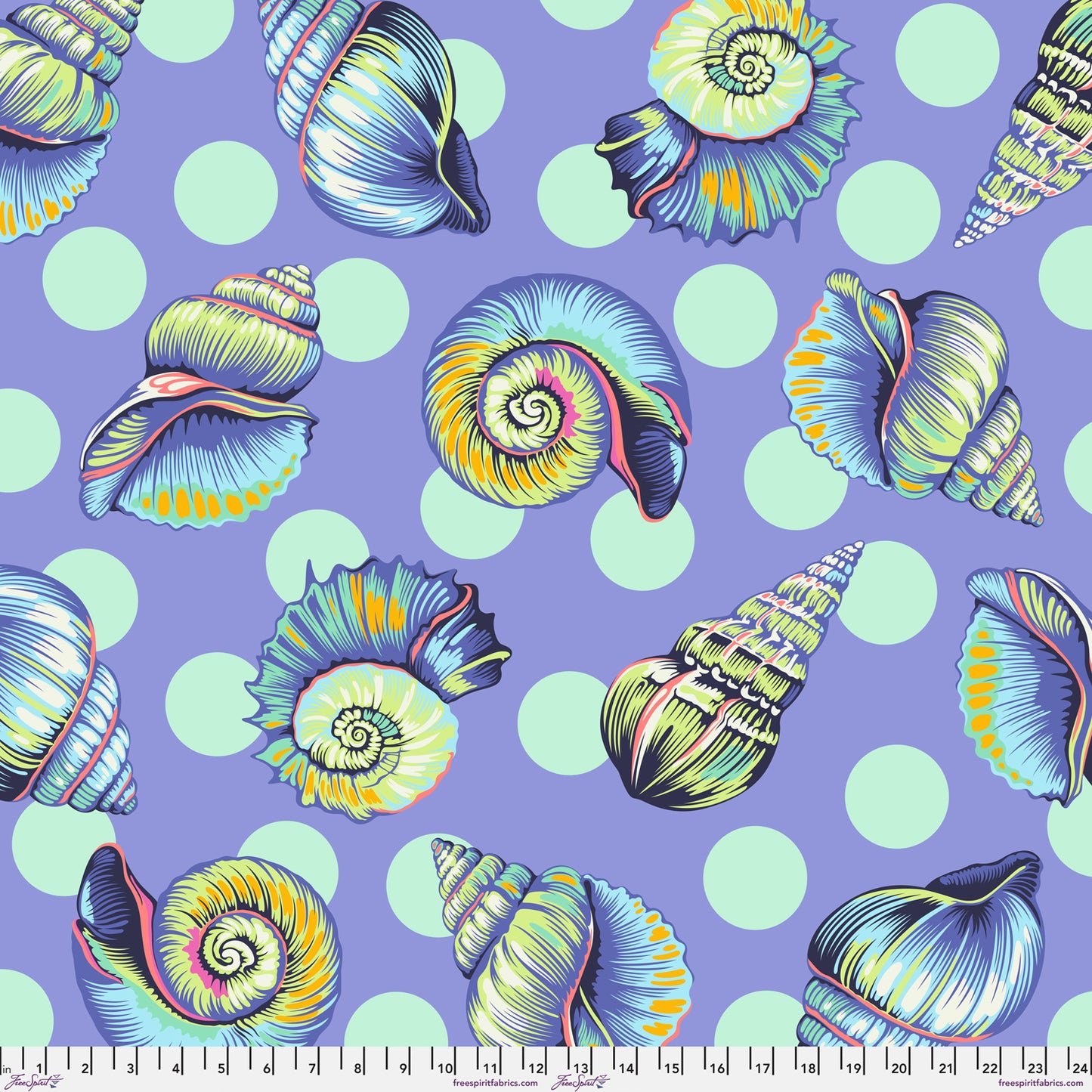 Big Shelly in Marine - 108" Wideback Fabric - Floral Reef by Tula Pink (Preorder)