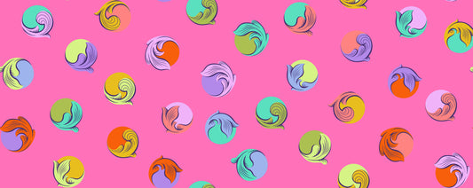 Gumball in Sugar Plum 108" Wideback quilting fabric, part of the Legendary fabric collection by Tula Pink (SKU: QBTP022.SUGARPLUM)