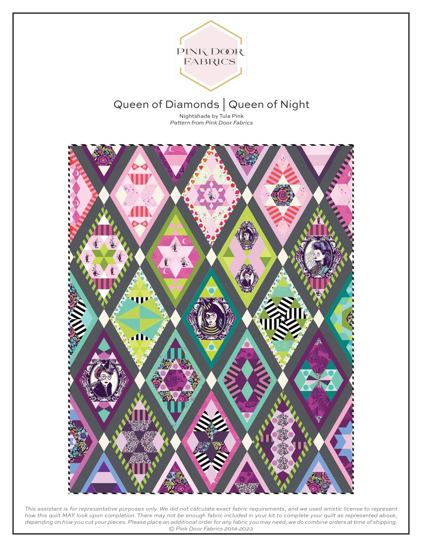 Queen of Diamonds - Quilt Pattern Addendum - Night Queen