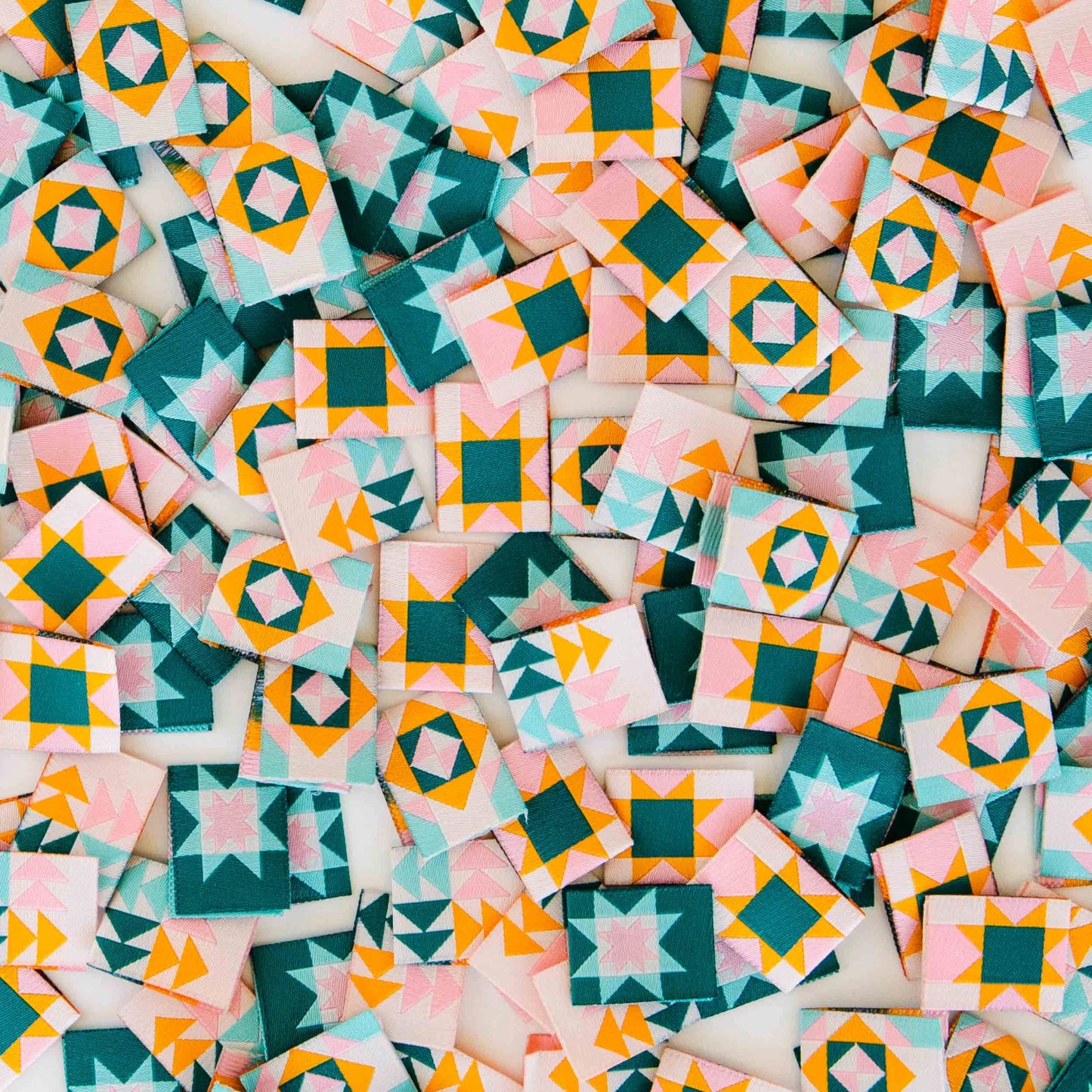 Sarah Hearts - Quilt Block - Sewing Woven Clothing Label Tags - LP160