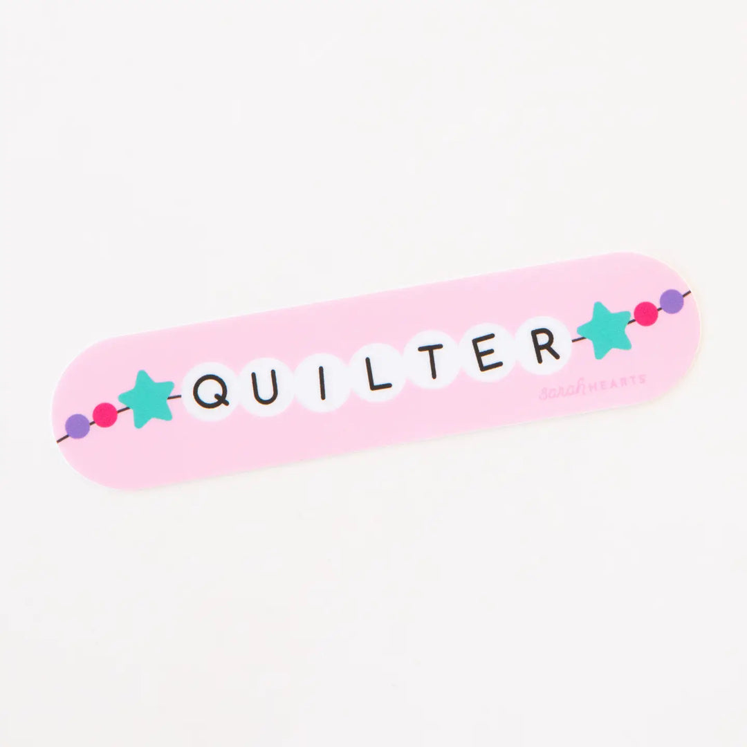 Sarah Hearts - Quilter Friendship Bracelet - Sticker - S213