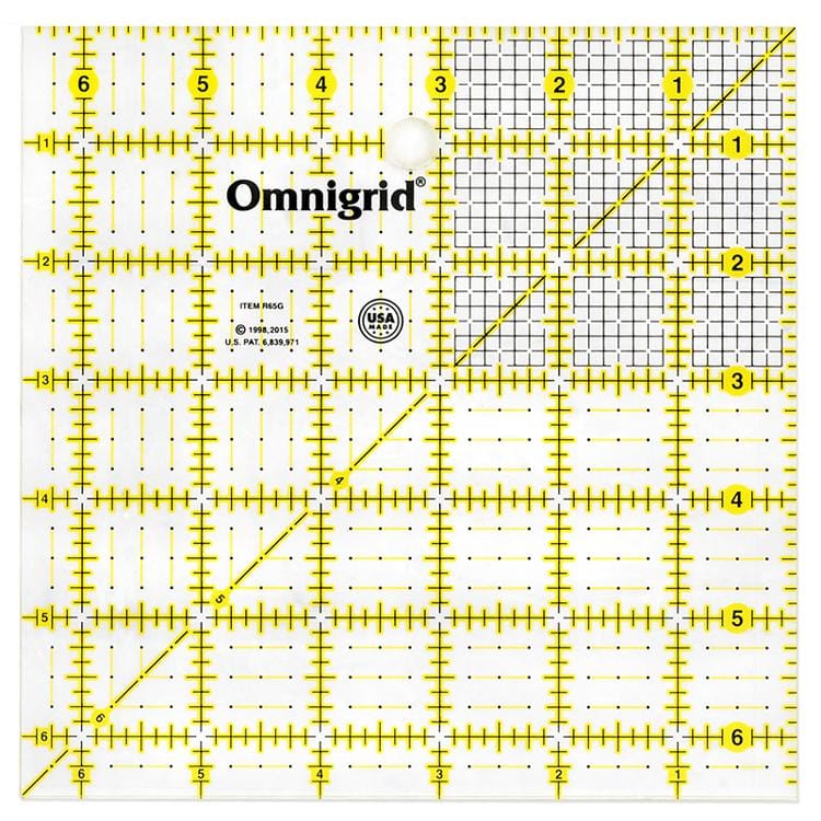 Omnigrid - 6.5" x 6.5" Ruler - R65G