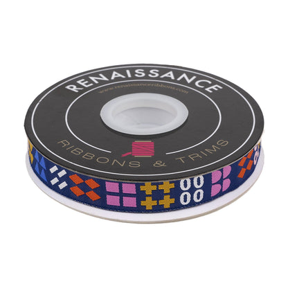 Shapely in Navy - 5/8" width - Woodland Park by Rashida Coleman Hale - One Yard