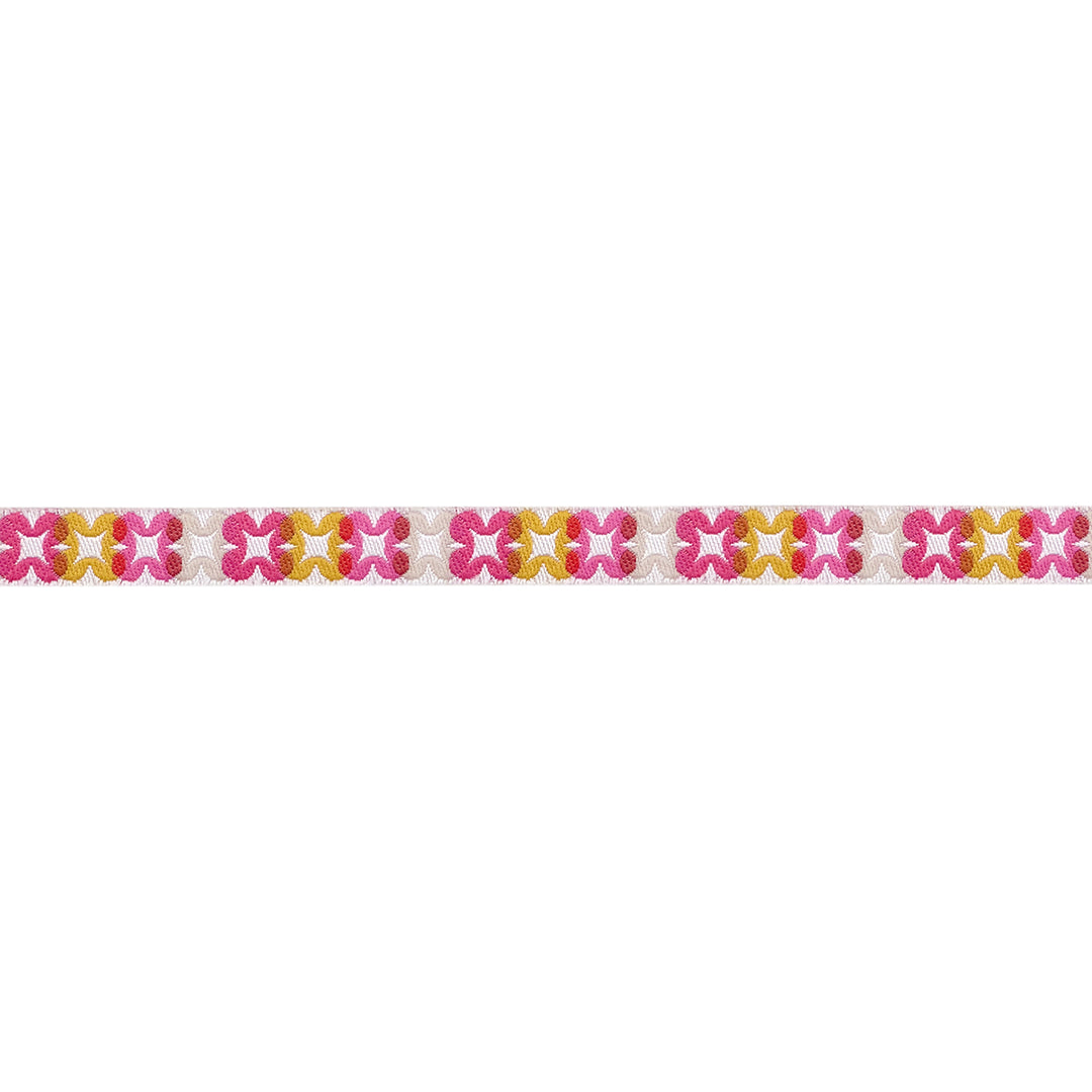 Flower Plaid in Raspberry - 3/8" width - Woodland Park by Rashida Coleman Hale - One Yard