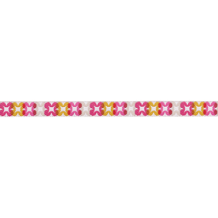 Flower Plaid in Raspberry - 3/8" width - Woodland Park by Rashida Coleman Hale - One Yard
