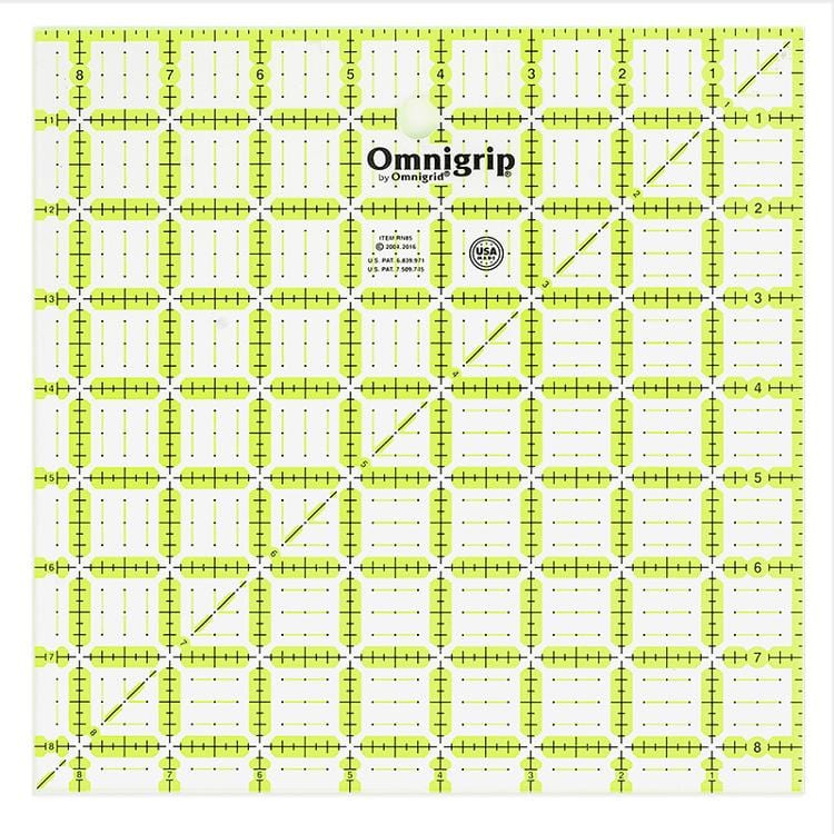 Omnigrip - 8.5" x 8.5" Ruler - RN85