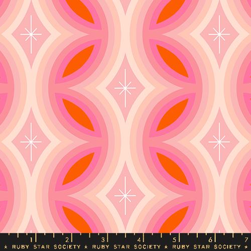 Cotton quilting fabric pattern called 'Rattan in Balmy'. Part of the 'Juicy' fabric collection. Designed by Melody Miller for fabric company Ruby Star Society. SKU: RS0087 11. 44-45 inch width.