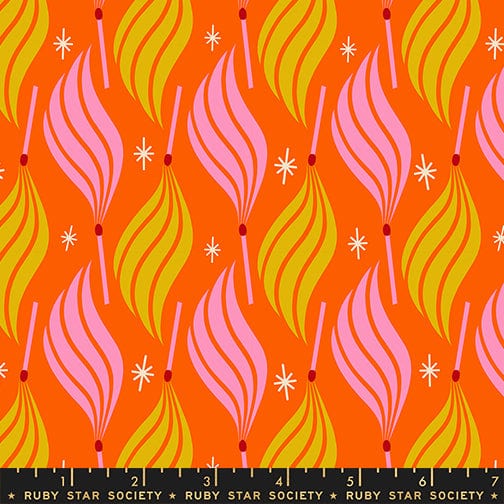 Lit in Goldfish quilting fabric, part of the Trinketry fabric collection by Melody Miller (SKU: RS0113 16)