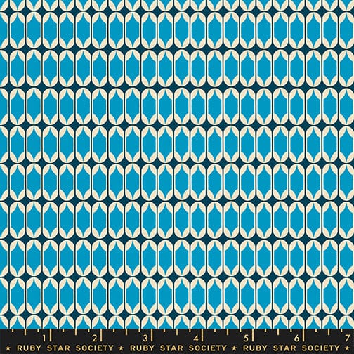 Matchbook in Bright Blue quilting fabric, part of the Trinketry fabric collection by Melody Miller (SKU: RS0115 16)